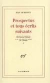 PROSPECTUS ET TOUS ECRITS SUIVANTS - VOL01