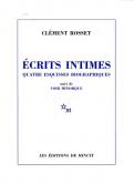 ÉCRITS INTIMES. QUATRE ESQUISSES BIOGRAPHIQUES