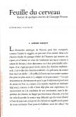 FEUILLE DE CERVEAU - AUTOUR DE QQ OEUVRES DE GIUSEPPE PENONE
