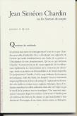 JEAN SIMÉON CHARDIN OU LA SAVEUR DU SAVOIR