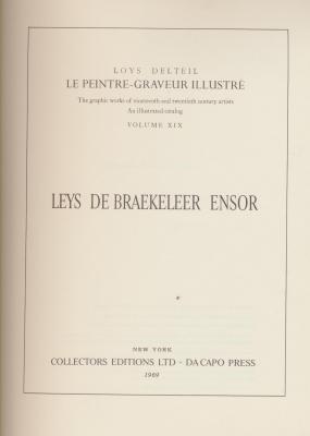 le-peintre-graveur-illustrE-leys-de-braekeleer-ensor-catalogue-raisonnE-de-l-oeuvre-gravE