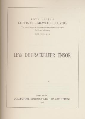 le-peintre-graveur-illustrE-leys-de-braekeleer-ensor-catalogue-raisonnE-de-l-oeuvre-gravE